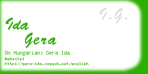 ida gera business card